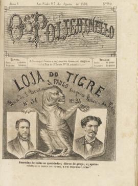 O Polichinello [jornal], a. 1, n. 20. São Paulo-SP, 27 ago. 1876.