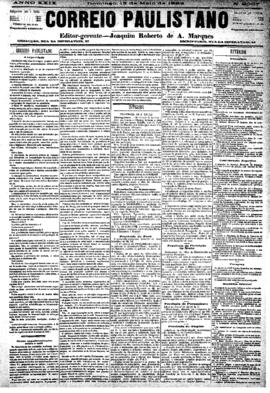 Correio paulistano [jornal], [s/n]. São Paulo-SP, 13 mai. 1883.