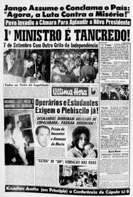 Última Hora [jornal]. Rio de Janeiro-RJ, 08 set. 1961 [ed. matutina].