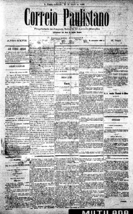 Correio paulistano [jornal], [s/n]. São Paulo-SP, 23 abr. 1881.