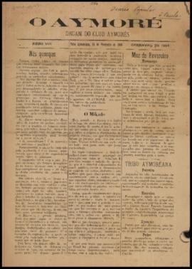 O Aymoré [jornal], a. 8, [s/n]. São Paulo-SP, 14 fev. 1904.