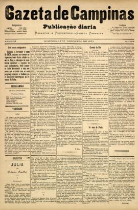 Gazeta de Campinas [jornal], a. 10, n. 1798. Campinas-SP, 14 dez. 1879.