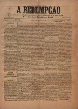 A Redempção [jornal], a. 1, n. 14. São Paulo-SP, 17 fev. 1887.