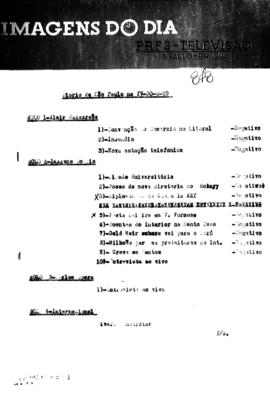TV Tupi [emissora]. Diário de São Paulo na T.V. [programa]. Roteiro [televisivo], 30 jun. 1959.
