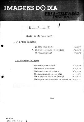 TV Tupi [emissora]. Diário de São Paulo na T.V. [programa]. Roteiro [televisivo], 13 jun. 1959.