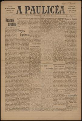 A Paulicéa [jornal], a. 1, n. 30. São Paulo-SP, 25 abr. 1915.