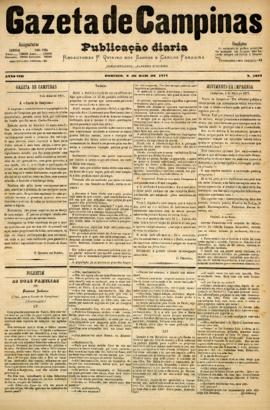 Gazeta de Campinas [jornal], a. 8, n. 1027. Campinas-SP, 06 mai. 1877.