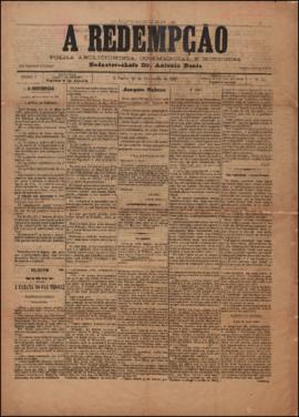 A Redempção [jornal], a. 1, n. 15. São Paulo-SP, 20 fev. 1887.
