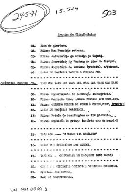 TV Tupi [emissora]. Ultra Notícias [programa]. Roteiro [televisivo], 24 mai. 1971.