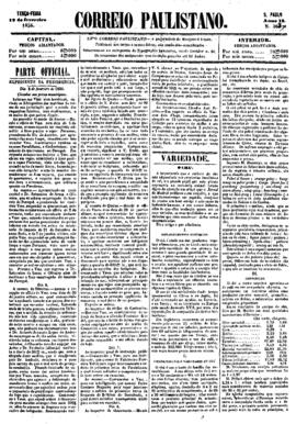 Correio paulistano [jornal], a. 2, n. 363. São Paulo-SP, 12 fev. 1856.