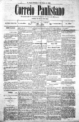 Correio paulistano [jornal], [s/n]. São Paulo-SP, 04 jun. 1881.