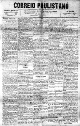 Correio paulistano [jornal], [s/n]. São Paulo-SP, 20 abr. 1882.