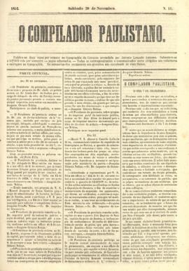 O Compilador paulistano [jornal], [s/n]. São Paulo-SP, 20 nov. 1852.
