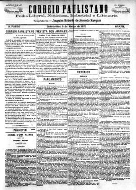 Correio paulistano [jornal], [s/n]. São Paulo-SP, 08 mar. 1877.