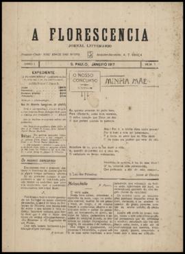 A Florescencia [jornal], a. 1, n. 7. São Paulo-SP, jan. 1917.