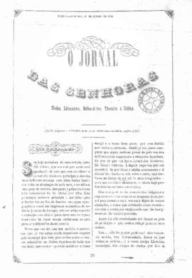 O Jornal das senhoras [jornal], t. 1, [s/n]. Rio de Janeiro-RJ, 27 jun. 1852.