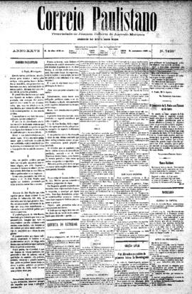 Correio paulistano [jornal], [s/n]. São Paulo-SP, 26 ago. 1881.