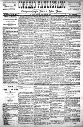 Correio paulistano [jornal], [s/n]. São Paulo-SP, 18 abr. 1885.