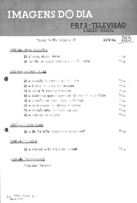 TV Tupi [emissora]. Diário de São Paulo na T.V. [programa]. Roteiro [televisivo], 12 mai. 1960.