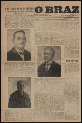 O Braz [jornal], a. 1, n. 3. São Paulo-SP, 28 fev. 1924.