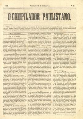 O Compilador paulistano [jornal], [s/n]. São Paulo-SP, 23 out. 1852.