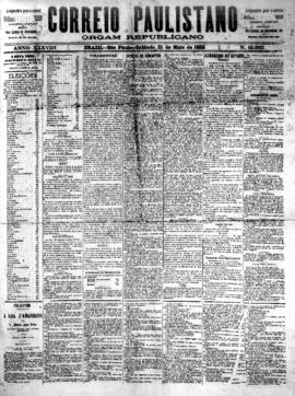Correio paulistano [jornal], [s/n]. São Paulo-SP, 21 mai. 1892.