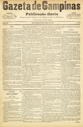 Gazeta de Campinas [jornal], a. 8, n. 1087. Campinas-SP, 20 jul. 1877.