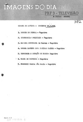 TV Tupi [emissora]. Semana em Revista [programa]. Roteiro [televisivo], 12 abr. 1958.