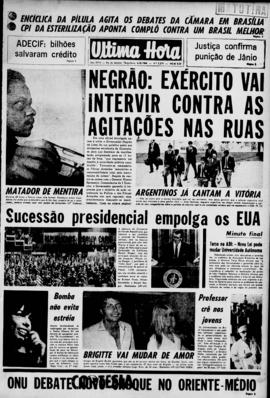 Última Hora [jornal]. Rio de Janeiro-RJ, 06 ago. 1968 [ed. matutina].