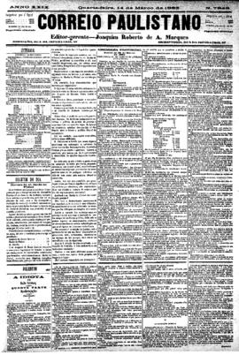 Correio paulistano [jornal], [s/n]. São Paulo-SP, 14 mar. 1883.