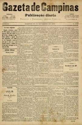 Gazeta de Campinas [jornal], a. 10, n. 1787. Campinas-SP, 30 nov. 1879.