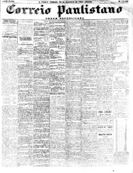 Correio paulistano [jornal], [s/n]. São Paulo-SP, 22 dez. 1900.