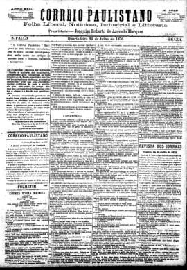 Correio paulistano [jornal], [s/n]. São Paulo-SP, 19 jul. 1876.