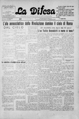 La Difesa [jornal], a. 8, n. 375. São Paulo-SP, 10 out. 1931.
