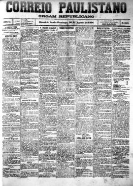 Correio paulistano [jornal], [s/n]. São Paulo-SP, 26 ago. 1894.