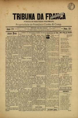 Tribuna da Franca [jornal], a. 4, n. 221. Franca-SP, 01 jan. 1904.
