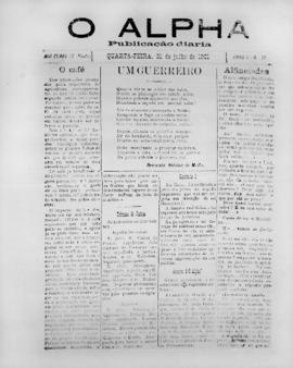O Alpha [jornal], a. 1, n. 11. Rio Claro-SP, 31 jul. 1901.