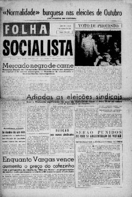 Folha socialista [jornal], a. 3, n. 58. São Paulo-SP, 07 out. 1950.