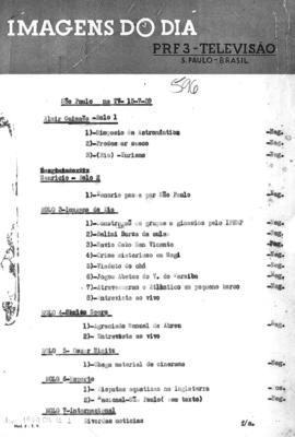 TV Tupi [emissora]. Diário de São Paulo na T.V. [programa]. Roteiro [televisivo], 15 jul. 1959.