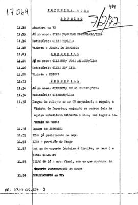 TV Tupi [emissora]. Primeira Edição [programa]. Roteiro [televisivo], 07 fev. 1977.