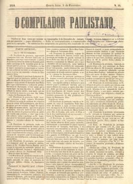 O Compilador paulistano [jornal], n. 34. São Paulo-SP, 09 fev. 1853.