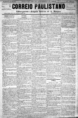 Correio paulistano [jornal], [s/n]. São Paulo-SP, 26 nov. 1882.