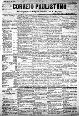 Correio paulistano [jornal], [s/n]. São Paulo-SP, 29 ago. 1883.