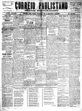 Correio paulistano [jornal], [s/n]. São Paulo-SP, 25 dez. 1892.