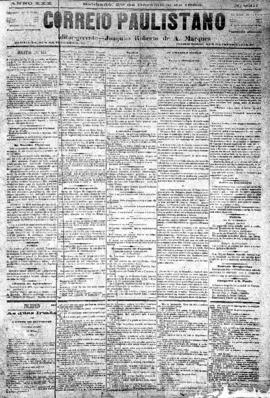 Correio paulistano [jornal], [s/n]. São Paulo-SP, 29 dez. 1883.