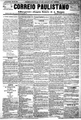 Correio paulistano [jornal], [s/n]. São Paulo-SP, 09 abr. 1883.