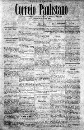 Correio paulistano [jornal], [s/n]. São Paulo-SP, 07 mai. 1881.