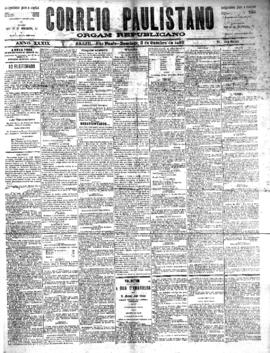 Correio paulistano [jornal], [s/n]. São Paulo-SP, 02 out. 1892.