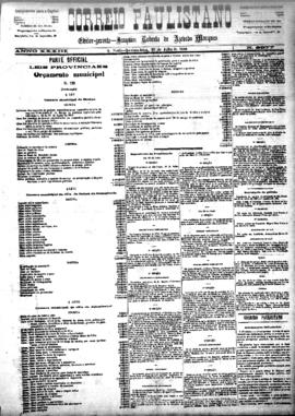 Correio paulistano [jornal], [s/n]. São Paulo-SP, 29 jul. 1886.