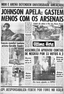 Última Hora [jornal]. Rio de Janeiro-RJ, 01 out. 1968 [ed. vespertina].